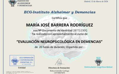 Curso de Evaluación Neuropsicológica en Demencias